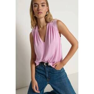 NEW NATION LTD selma v-neck tank in lilac